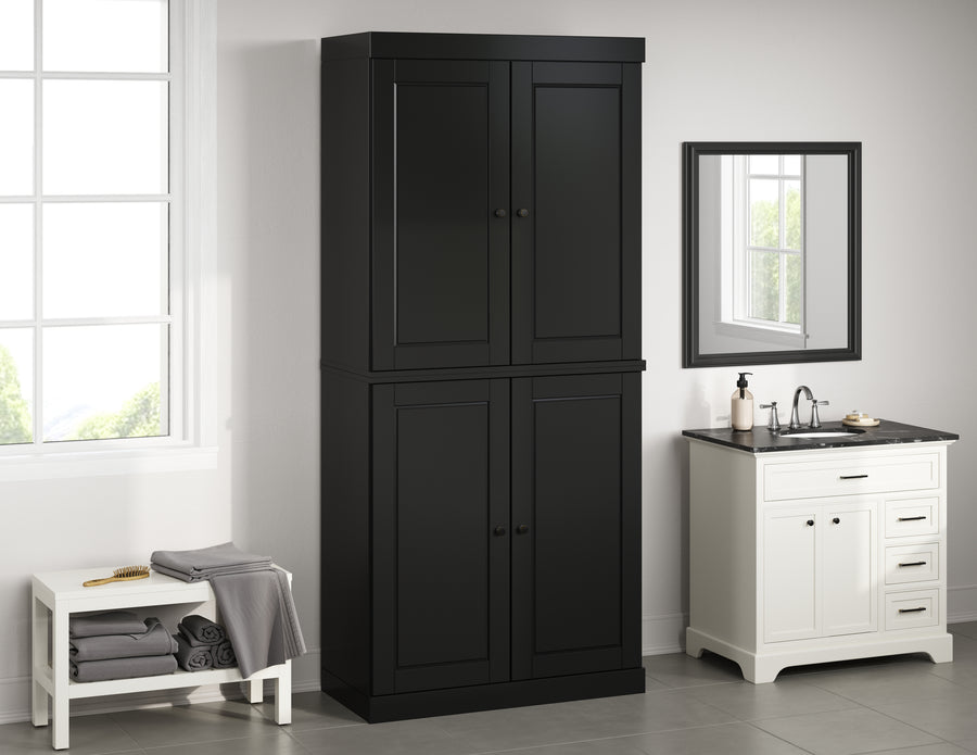 Black bathroom cabinet