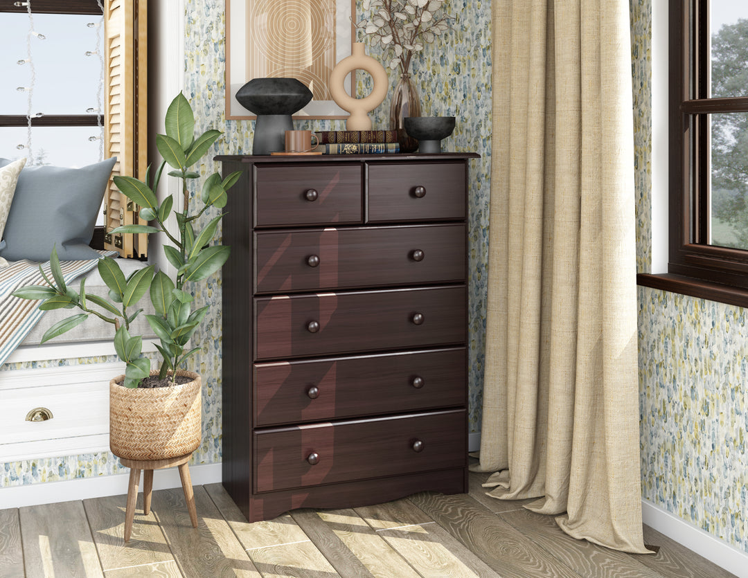 100% Solid Wood 6-Drawer Chest