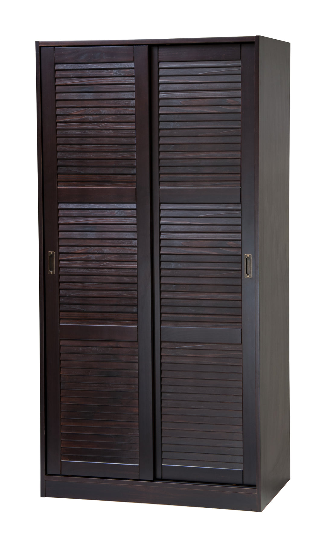 100% Solid Wood 2-Sliding Door Wardrobe Armoire