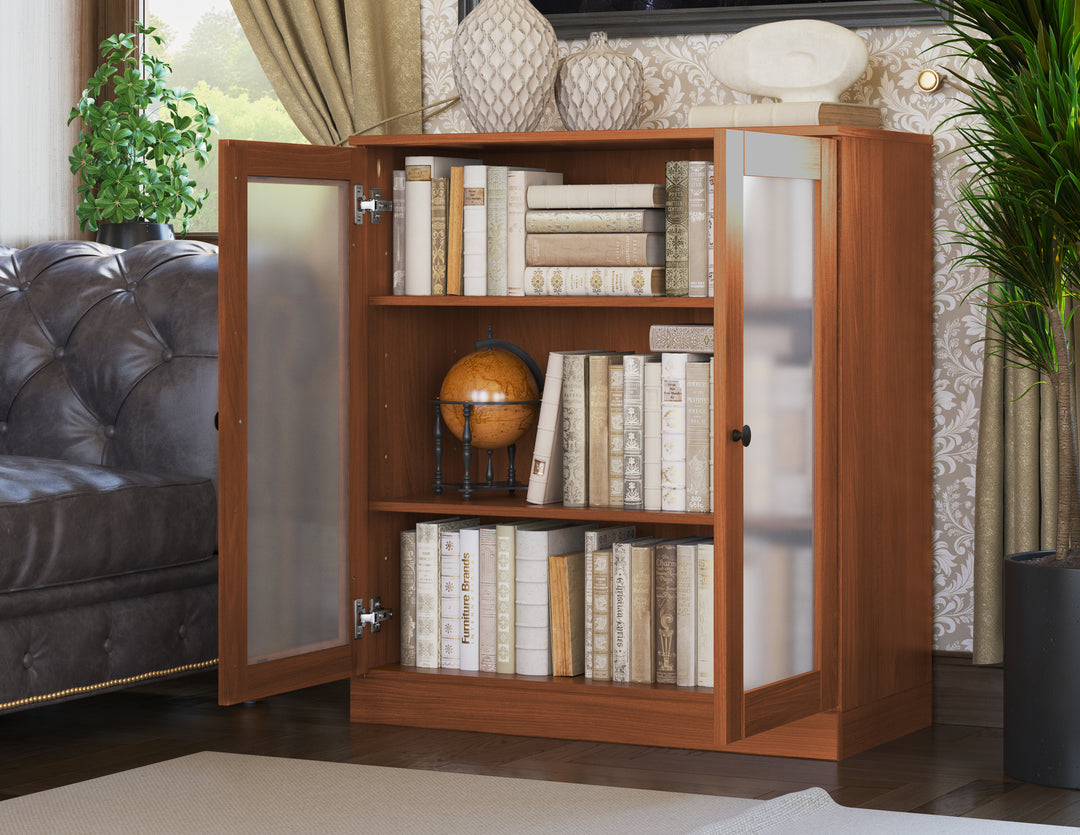 Brown bookcase with adjustable shelves