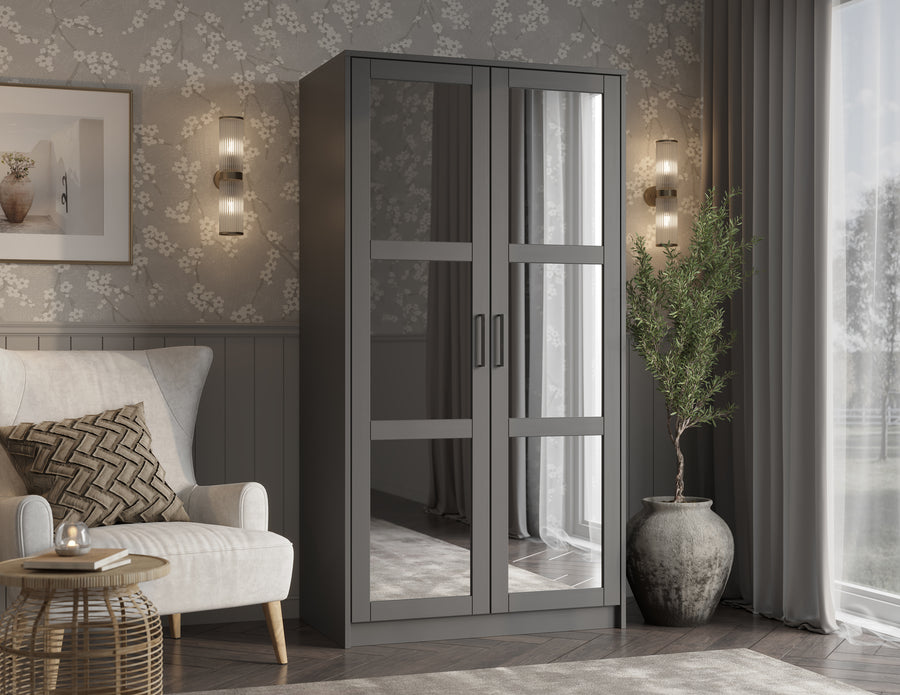 Urban 2 door mirrored wardrobe