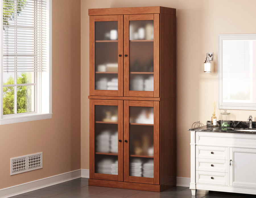 Brown bathroom cabinet