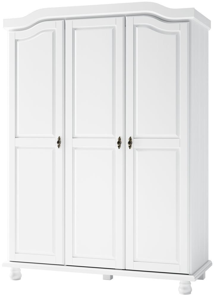 100% Solid Wood Kyle 3-Door Wardrobe Armoire