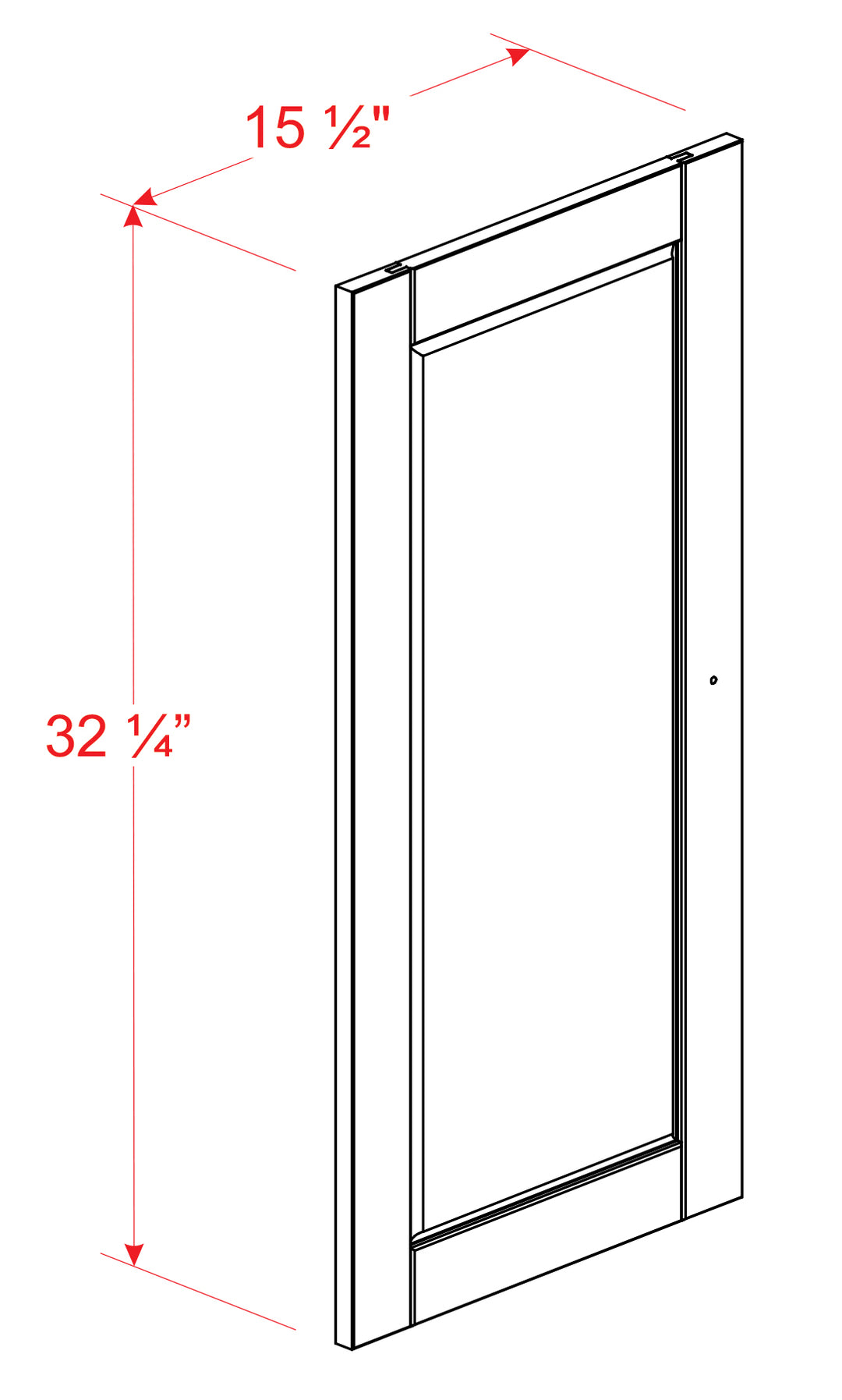 100% Solid Wood Modular Pantry Raised Panel Door Kit