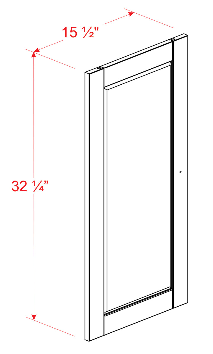 100% Solid Wood Modular Pantry Raised Panel Door Kit