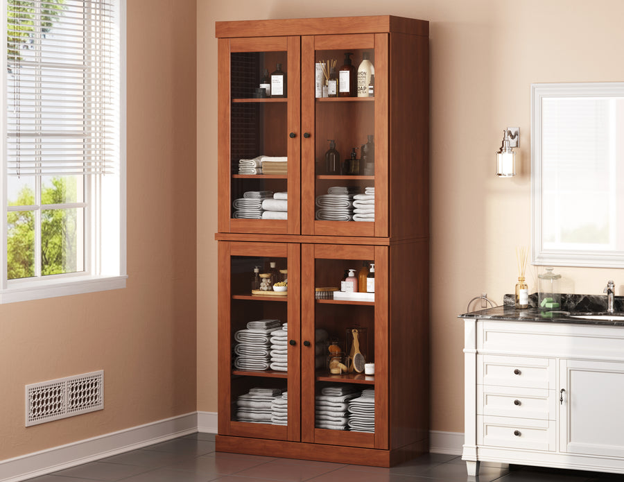 Brown bathroom cabinet