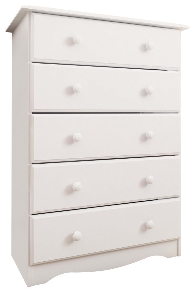 100% Solid Wood 5-Drawer Chest