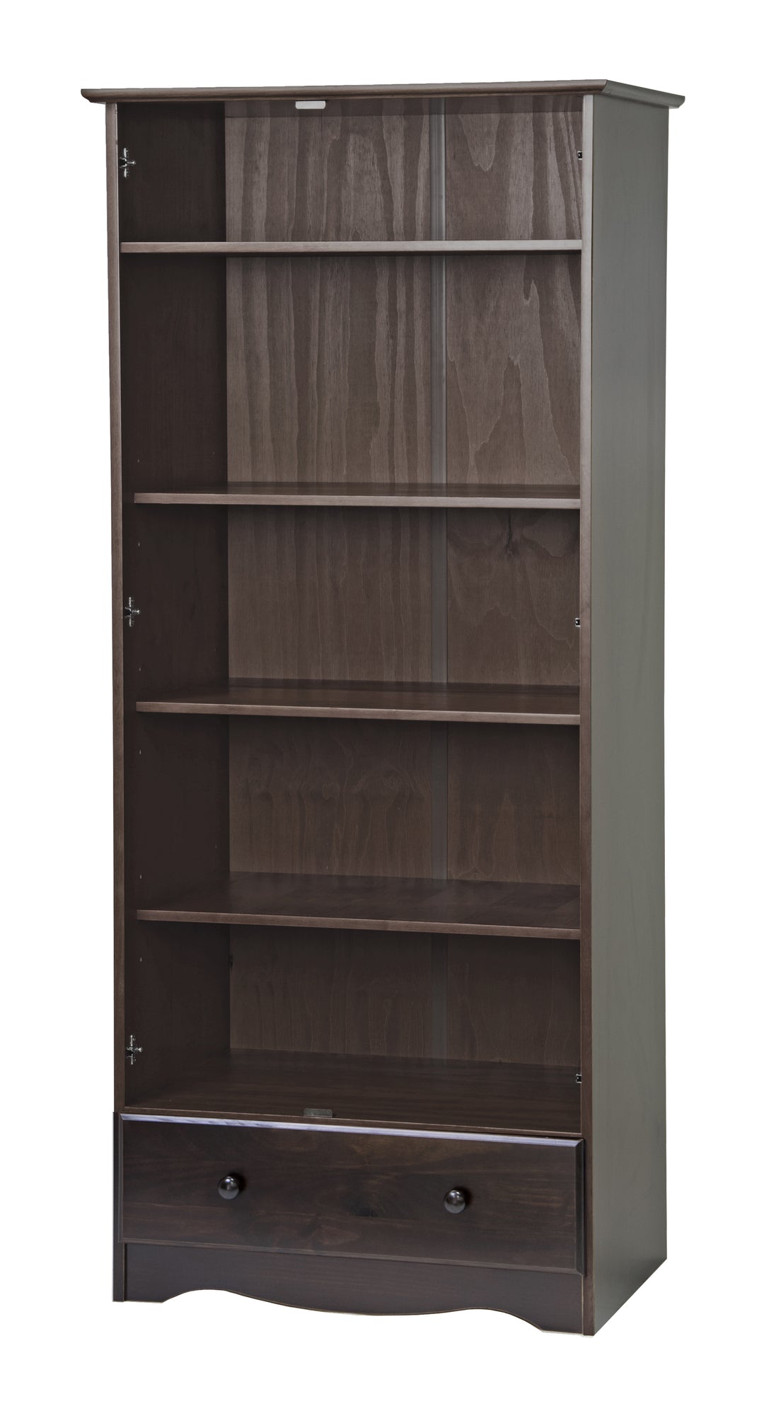 100% Solid Wood Flexible Wardrobe Armoire with Metal Knobs