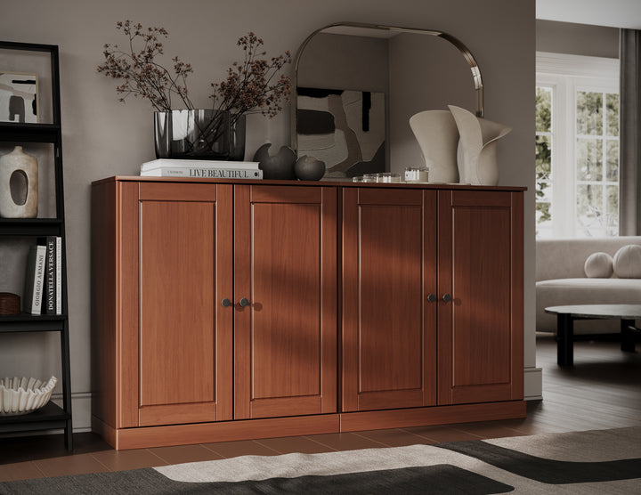 100% Solid Wood 64" Sideboard with Solid Wood Doors