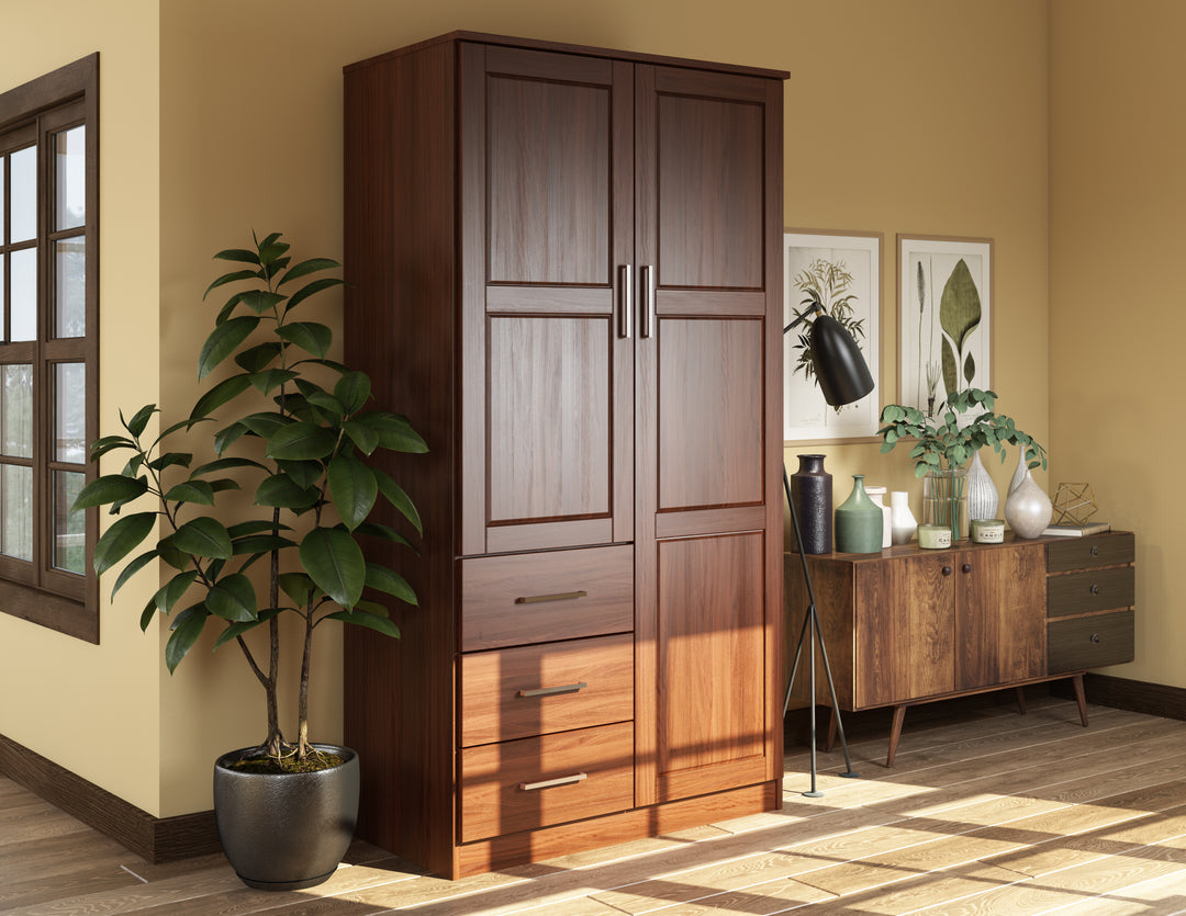 100% Solid Wood Metro Wardrobe Armoire