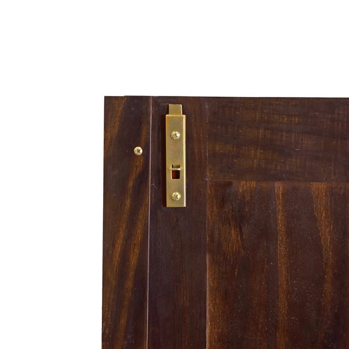 100% Solid Wood Smart Wardrobe Armoire with Metal Knobs