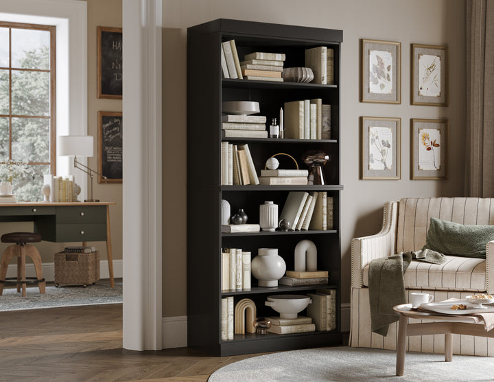 100% Solid Wood 6-Shelf Modular Bookcase