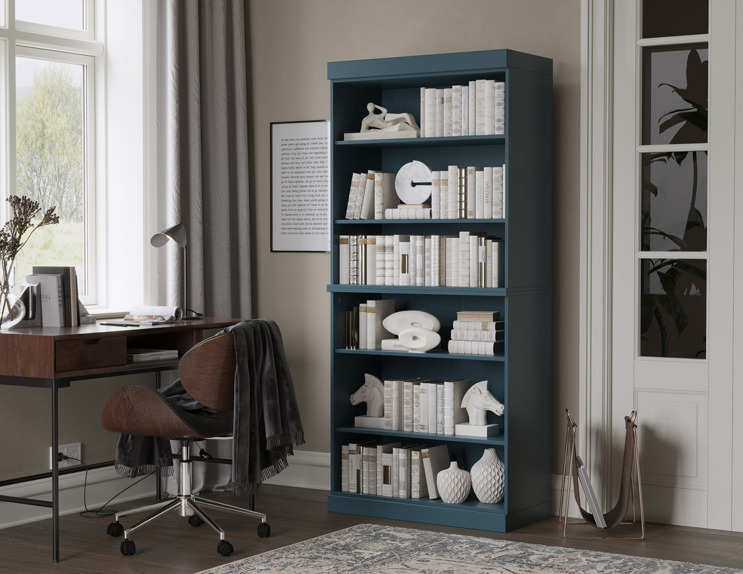 100% Solid Wood 6-Shelf Modular Bookcase