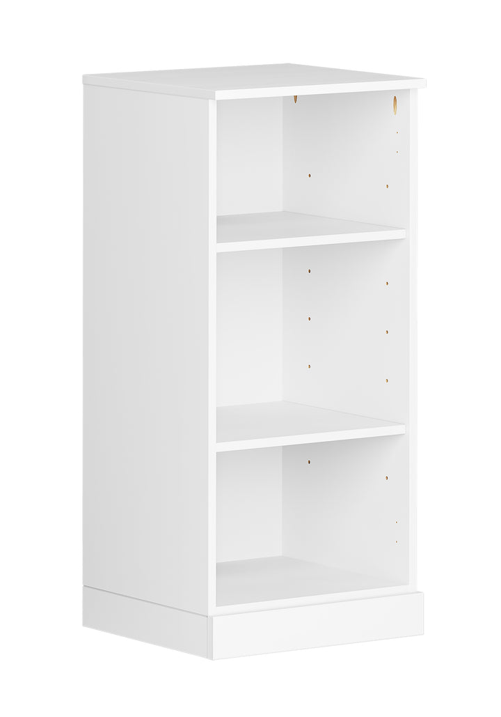 White bookcase with adjustable shelves