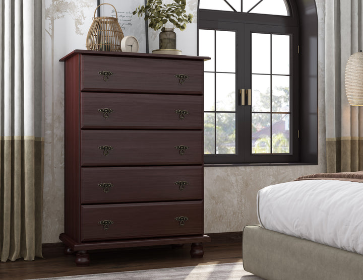 100% Solid Wood Kyle 5-Drawer Chest